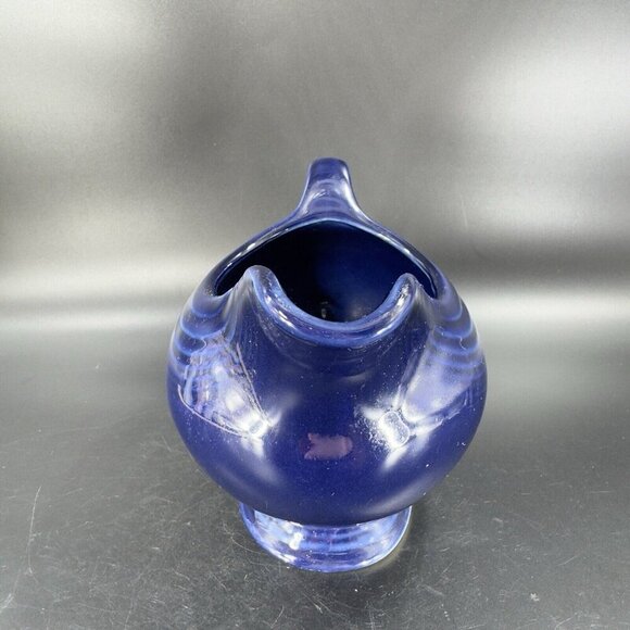 Fiesta Footed Gravy Boat Sauce Boat Cobalt Blue Vintage Ceramic Kitchenware VTG - Picture 10 of 15
